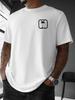 Simple Palm Tree Pocket Print Unisexs T Shirt Minimal Tropical Island Short Sleeve Crew Neck Cotton Tee Beach Casual Daily Top