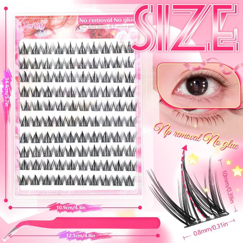 1 Set No Glue Needed C-Curl Self-Adhesive Eyelashes Japanese Korean Beauty Series For Everyday &Special Events Beginner Friendly