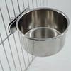 Anti-turnover Stainless Steel Dish Feeding Food Pet Birds Hanging Cage Bowl Drinking Feeder