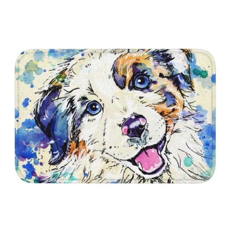 Border Collie Tennis Ball Doormat Anti-Slip Bath Kitchen Mat Living Room Door Floor Entrance Carpet Rug