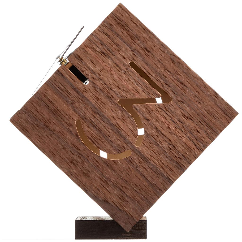 Yamato Kogyo Table Clock Puzzle Stand Type M Walnut YK09-106