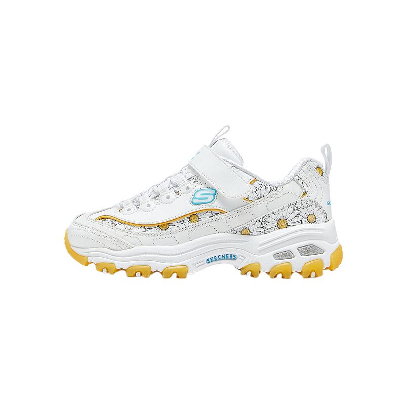 Skechers Kids Comfortable Versatile Non-Slip Shock Absorbing Low-Top Casual Shoes Kids casual shoes White Yellow 319063L-WYL 28.5