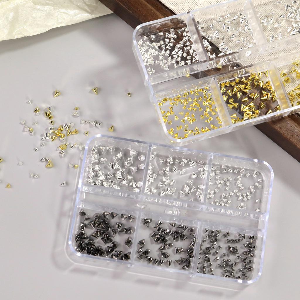 Easy Apply Solid Metal Rivet Nails Decoration Punk Type Embellishments For Handmade Manicures