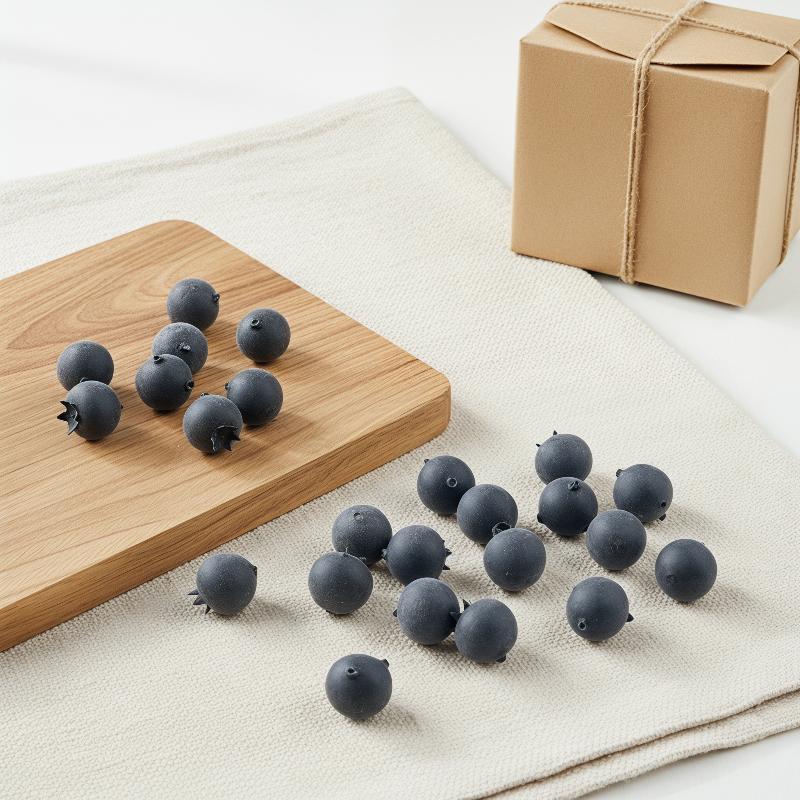 Lifelike Blueberry 20 Pcs Artificial Set Plastic Fruit for Bistro Coffee Shop and Decor