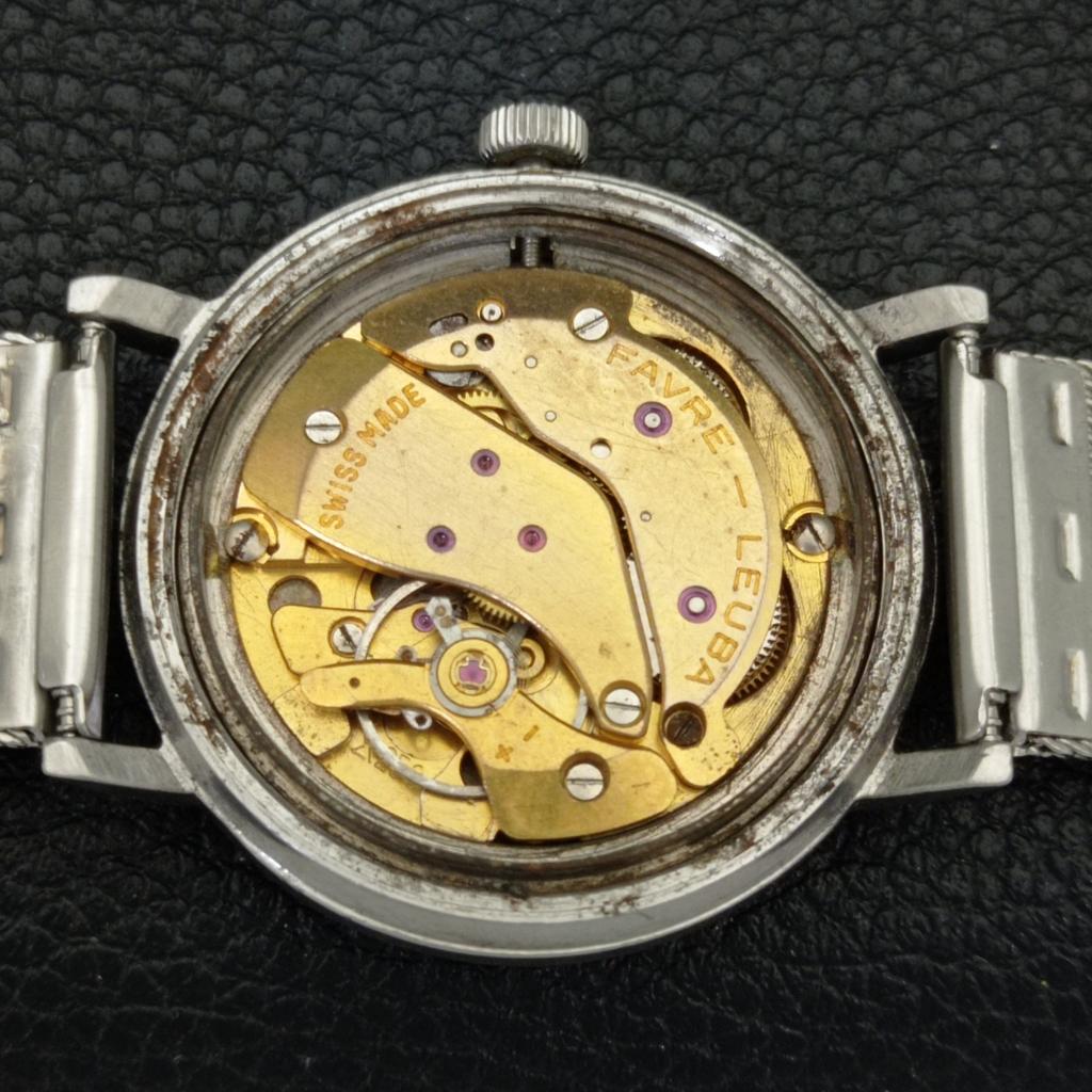 SWISS VINTAGE FAVRE LEUBA 253 SEA CHIEF HAND-WINDING MENS WHITE WATCH A702045-5 R208-a702045