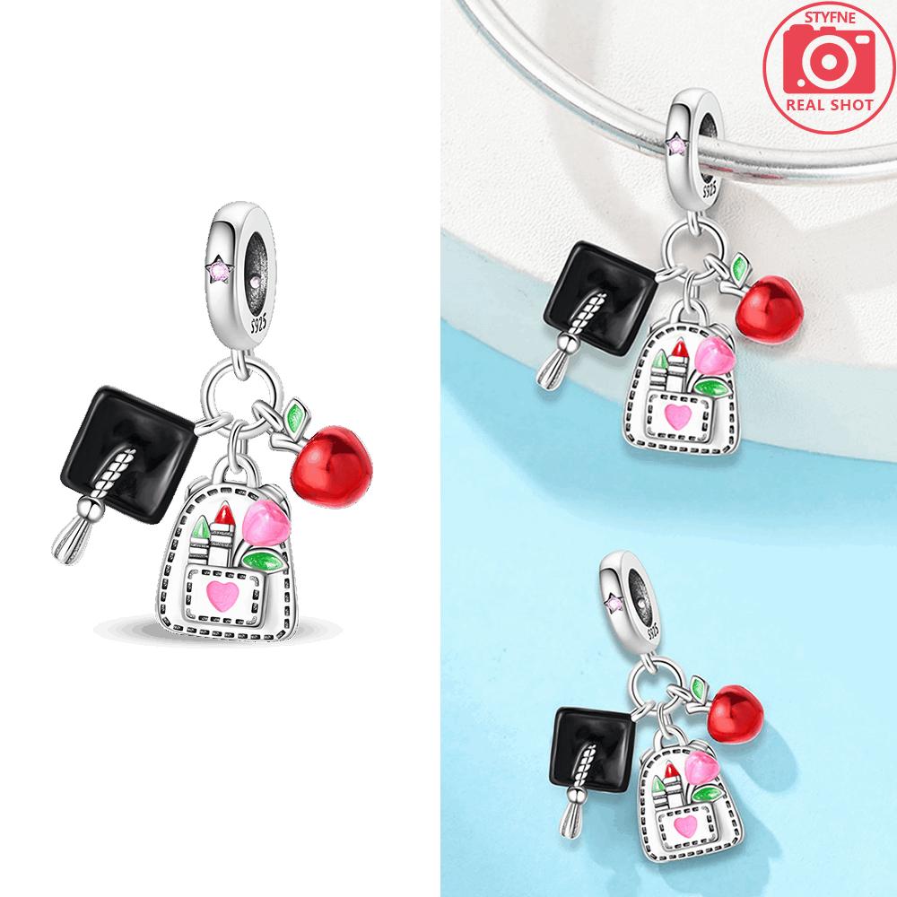 Exquisite Pendants Woman New Graduation Season Bear Owl Copper Original Beads Fit Bracelet Jewelry Making Diy Fine Gift