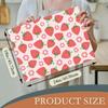 Pink Strawberry Dish Drying Rack Mat for Kitchen Counter,Cute Flowers Dish Drying Pad Absorbent Reversible Microfiber Protector for Coffee Bar Sink