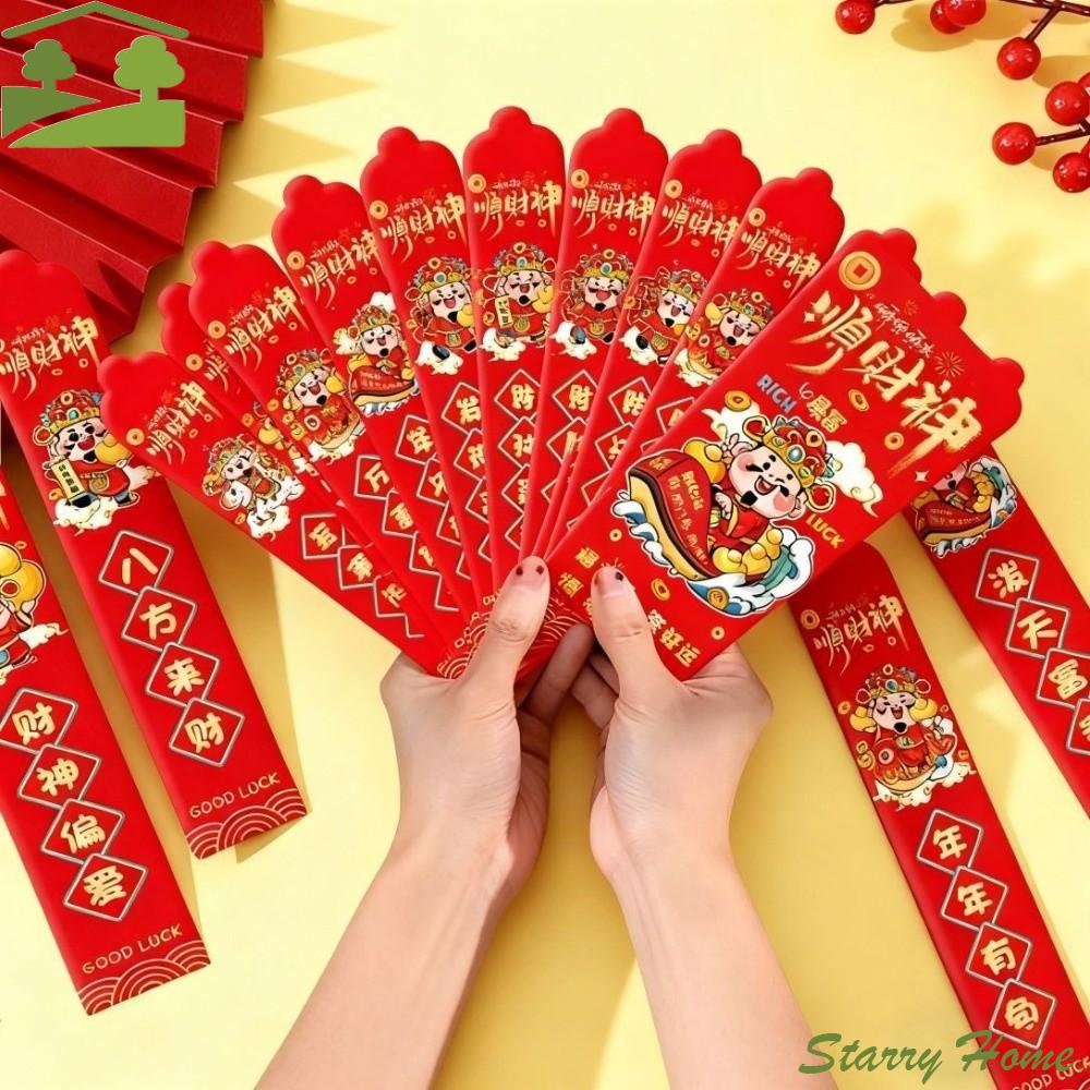 Cartoon Draw Lots Red Envelope Traditional Good Luck Lucky Draw Red Pockets Blessing Chinese Style Surprise Boxes Pockets