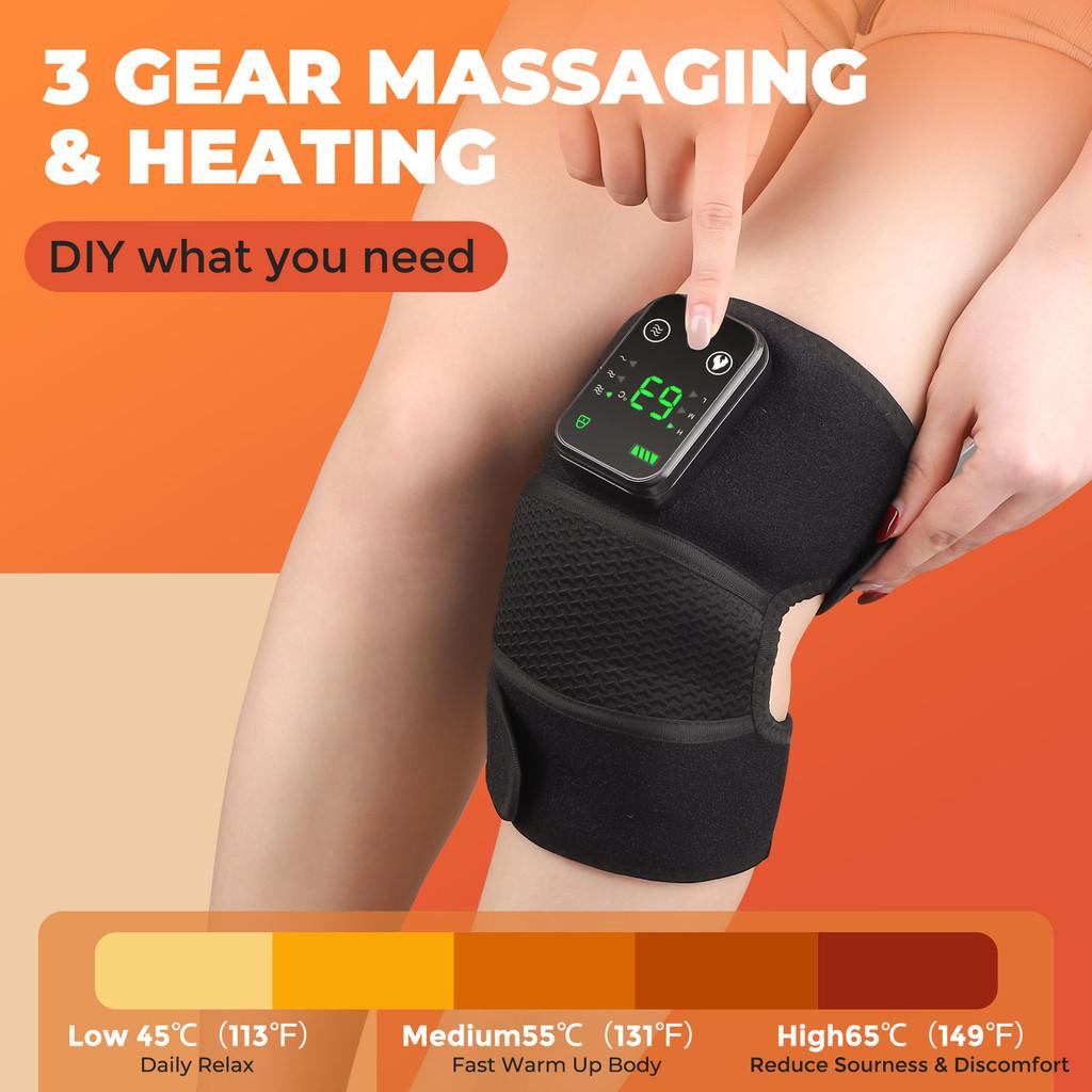 Massageador Multifuncional de Pernas Joelhos Aquecimento Articular Massagem Vibratória Suporte de Cotovelo Ombro Almofada Térmica Massageadora para Joelhos