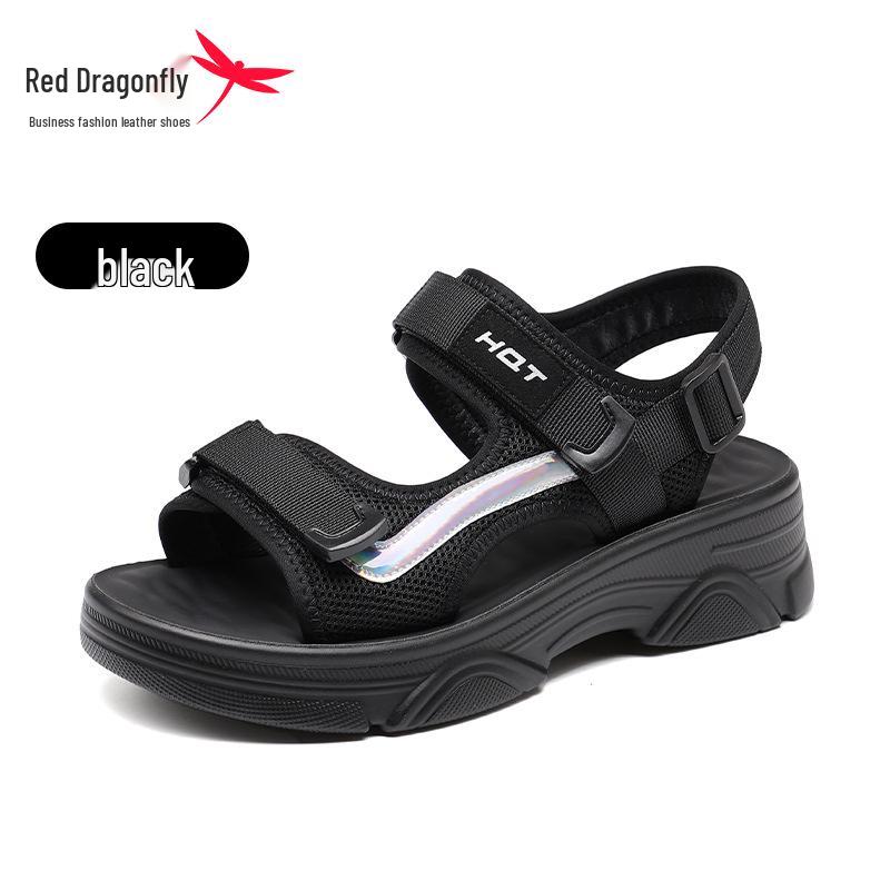Red Dragonfly Women s Black Height-Increasing Sport Sandals - 2025 Size 39 чёрный