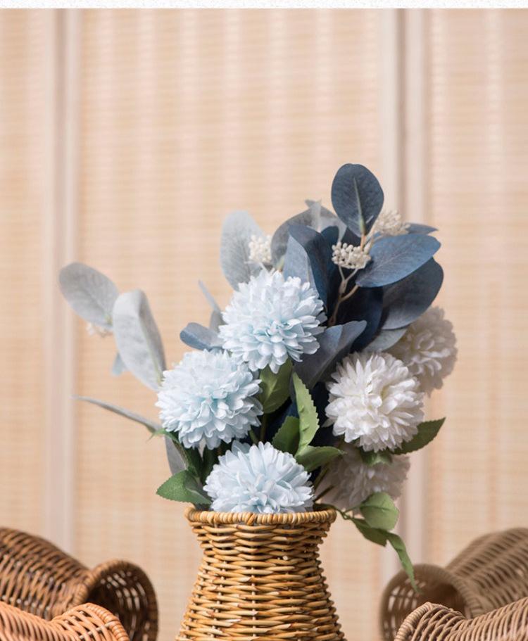 Handmade Plastic Rattan Flower Vase: Indoor Desktop Decor for Dry Flower Arrangements