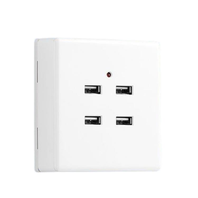 USB Wall Socket Charger Panel 2 Port/4 Port Quick Charging Wall Panel for Smartphones Tablets and More 86x86mm