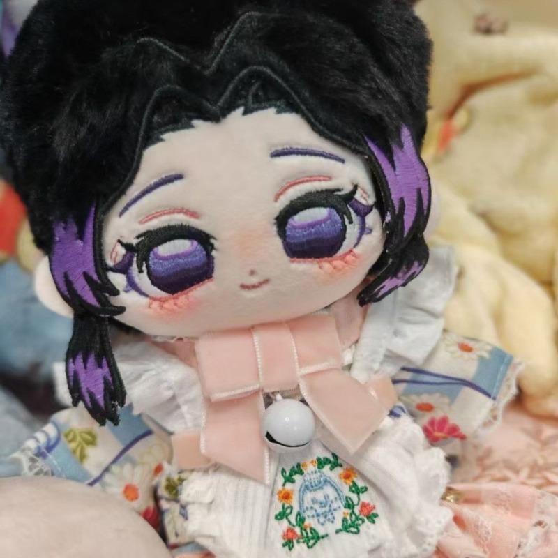 Nouă Jucărie de Pluș Demon Slayer 20cm Shinobu Kocho cu Urechi de Pisică Kimono cu Fluturi Bumbac Moale Personaj Anime Jucărie de Pluș pentru Fani Cadou de Ziua de Naștere pentru Copii