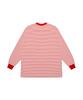 Bajal Vz Logo Big Oversized Marine Long Sleeve T-Shirt Red