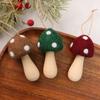 New Mini Christmas Wool Felt Mushroom Christmas Tree Pendant Faceless Midget Old Man Christmas Ornament Pendant Festive Supplies