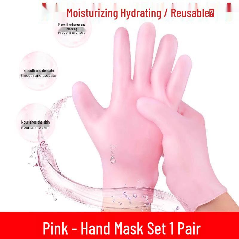 Hydrating Silicone Hand & Foot Masks for Moisturizing Dry Skin, Wear While Sleeping
