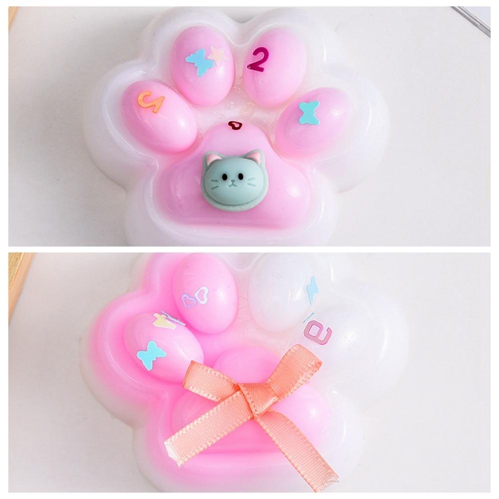 2pc/set Soft Cat Paw Squeeze Toy TPR Cat Paw Pinch Toy Sensory Toy Cartoon Fidget Toy  Children