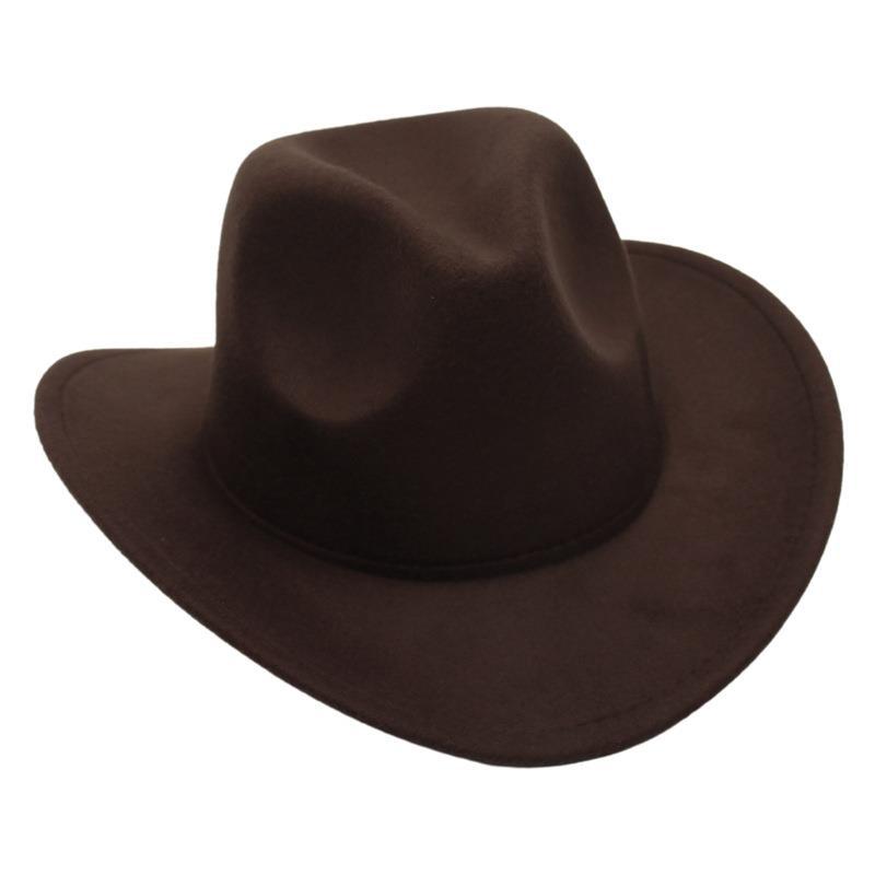 Simple Children'S Top Hat Bare Cowboy Hat Performance Jazz Hat Children'S Felt Hat Dance Troupe Wool Hat