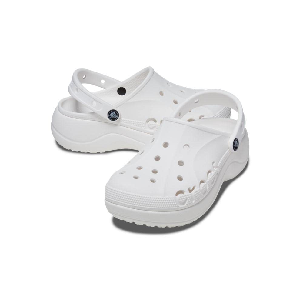 Crocs Baya Platform Clog 23cm Women's Sandals, White,