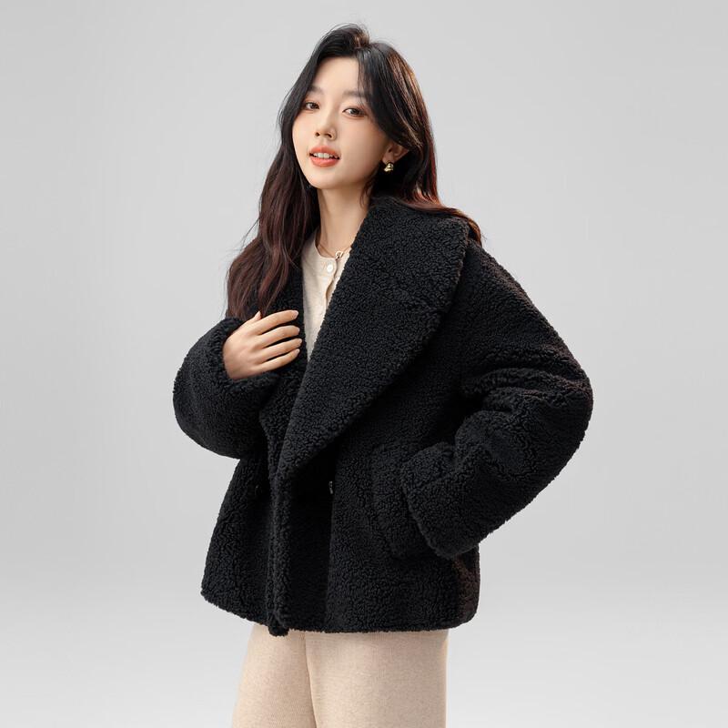 SNOWFLYING Women s Big Lapel Winter Coat M