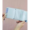 [AppelToi] ivory trifold wallet ladies With coin purse trifold wallet mini wallet small Smaller Thin compact wallet card box coin billfold quilting