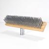 Steel Wire Broom Head Sweeping Brush Heavy Duty Outdoor Yard Brush Steel Bristles for Deck Scrub Decking Paving Patio
