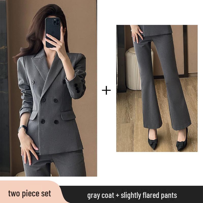 Women's Professional Suit Set: High-End Black Formal Wear for Interviews and Office