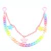 Acrylic Star Belt Chain Double Layer Cross Pants Chain Long Heart Waist Chain  Hipster