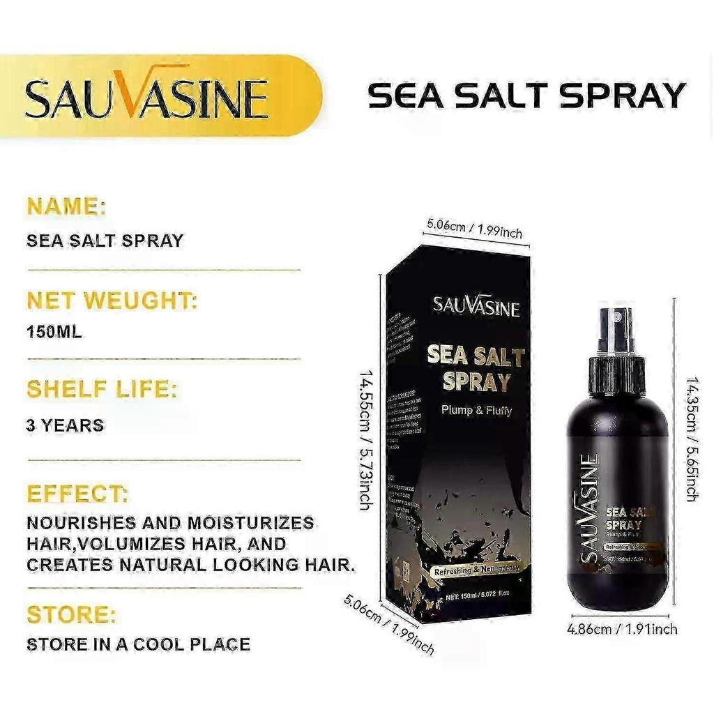 Spray de Sal Marina a Base, Acabado de Sal Marina Para el Cabello, Da Volumen