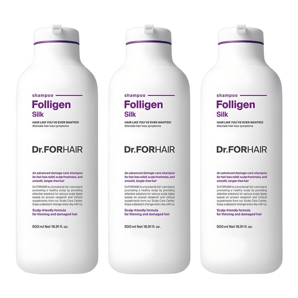 Dr. For Hair Damaged Hair Care Hair Loss Symptom Relief Polygen Silk Protein Shampoo 500ml 3 pcs
