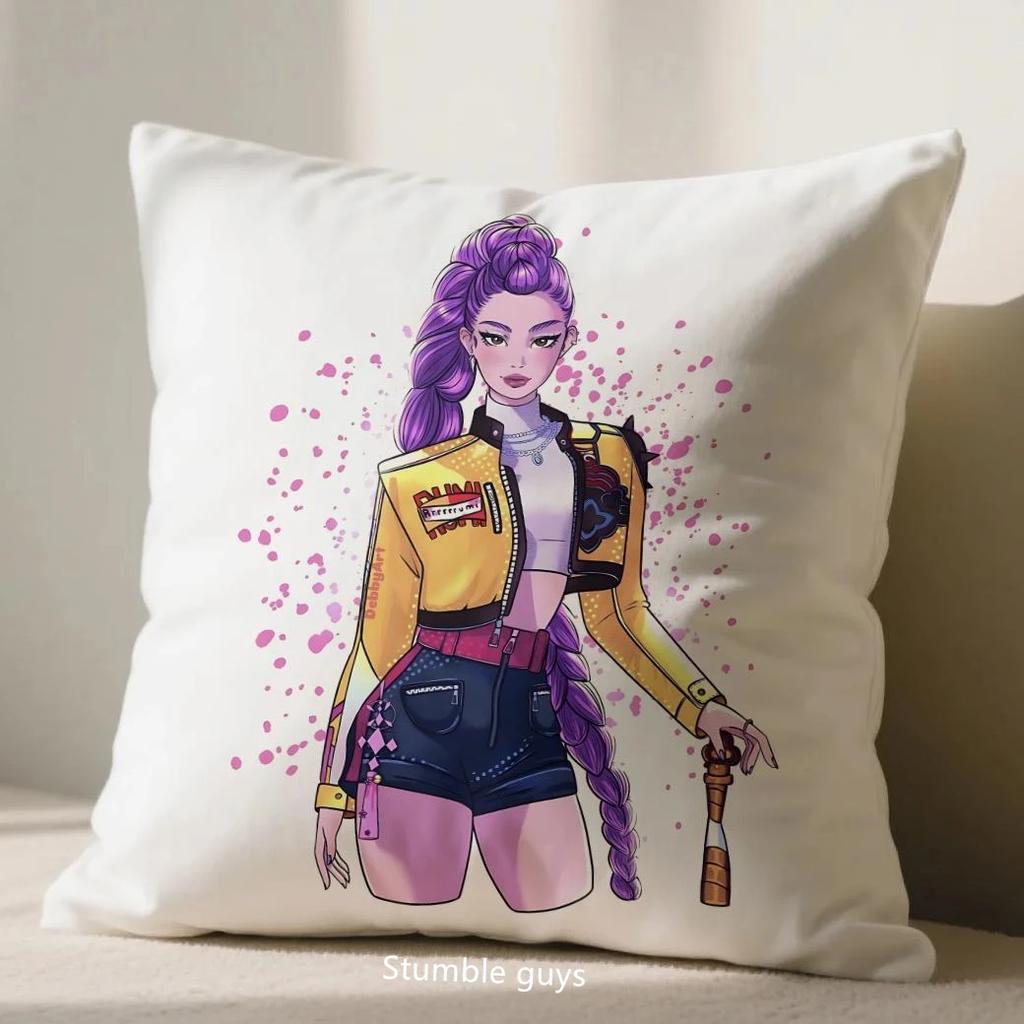Kpop Anime 45X45cm Demon Hunters Pillowcase Sofa Cushion Cover Living Room