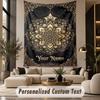 Mandala (14) Thema Personalisierte Wandteppich Benutzerdefinierter Name Text Wandbehang Tapisserie Haus Hintergrund Dekoration