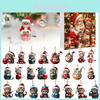 Christmas Countdown Calendar With Cute Cat Acrylic Hanging Ornaments For Holiday Decor