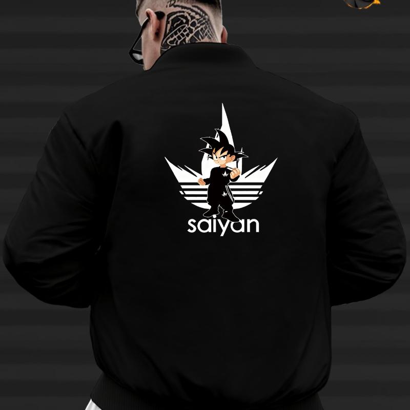 

Dragon Ball Super Graphic Baseball Jacket - Bold Goku & Shenron Sleeve Print XXL