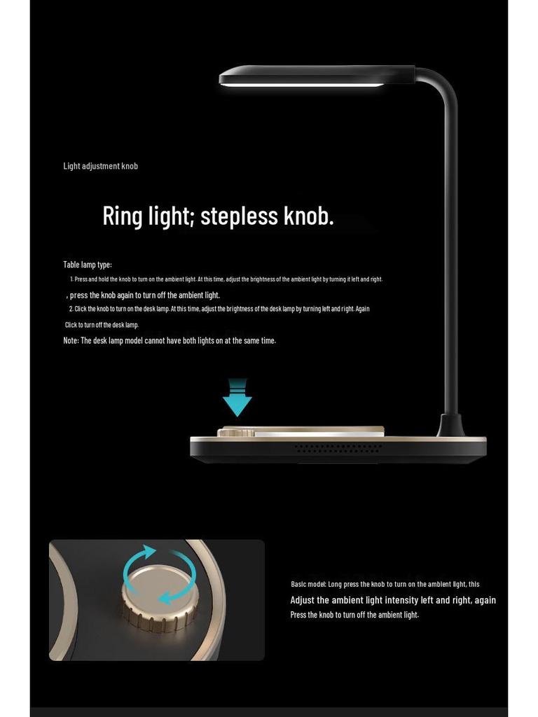 3-in-1 Wireless Charging Lamp for Huawei & Apple Phones, Earphones, Watches