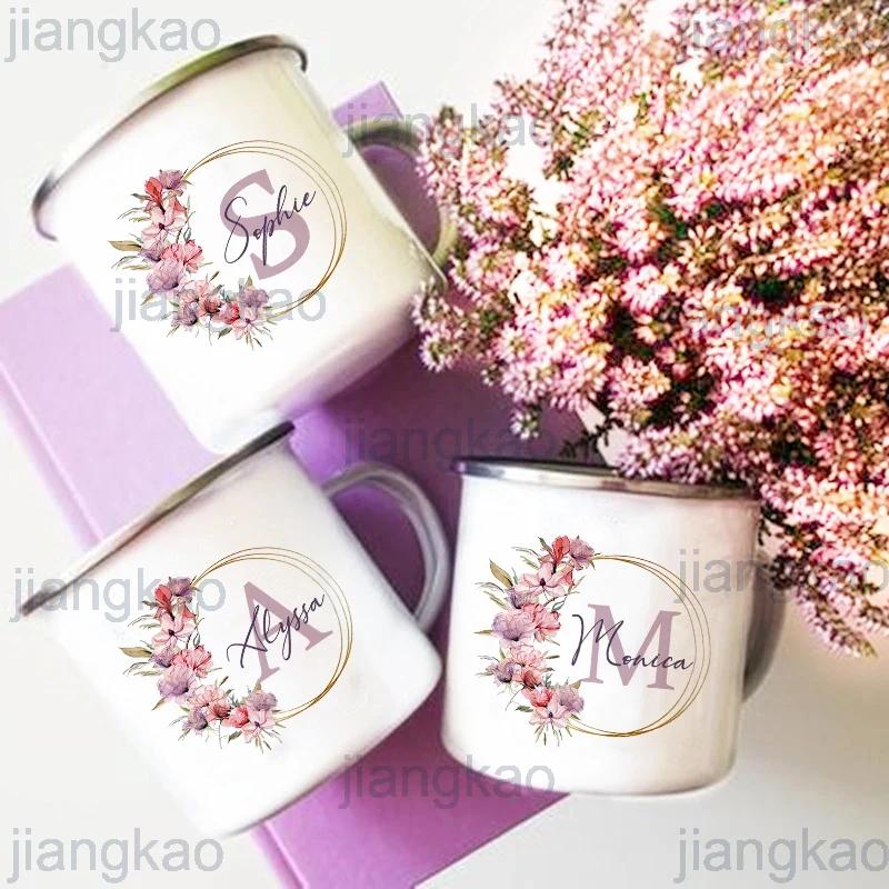 Personalized Mug Initial with Name Cup Coffee Hot Chocolate Mugs Wedding Bridesmaid Mothers Day Birthday Christmas Gifts for Her