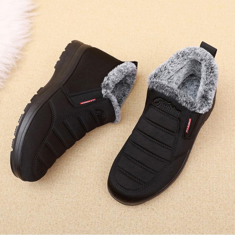 Men's Cotton Shoes Winter Plus Velvet Keep Warm Non-slip Casual Cotton Boots Comfortable Wear-resistant Lightweight Cotton Shoes