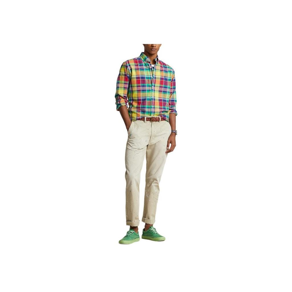 Polo Ralph Lauren Ss24 Plaid Logo Embroidered Single-Breasted Long Sleeve Shirt Men Shirts Multicolor MNPOWOV16823465-700