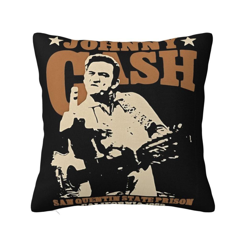 Johnny Cash American Singer Pillow Case Cushion Cover Polyester Printed Pillow Cover Morden Pillowcases For Living Room Chair