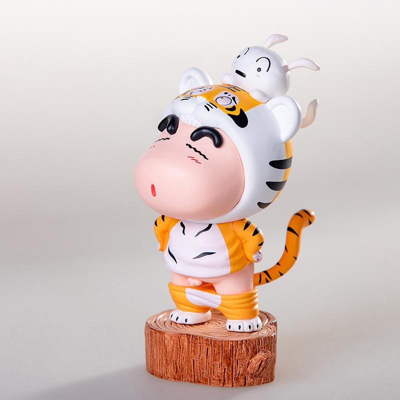 

Cute Q Version Series Doll Year of The Tiger Tiger Xiaoxin Car Chassis Figure Doll Model Ornament