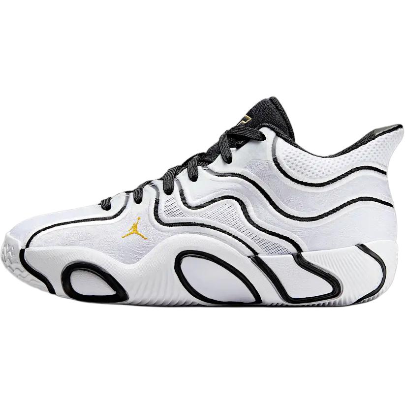 Air Jordan Tatum 3 GS Tunnel Walk Dětské tenisky Bílá Černá Metalická-Zlatá IB8151-100