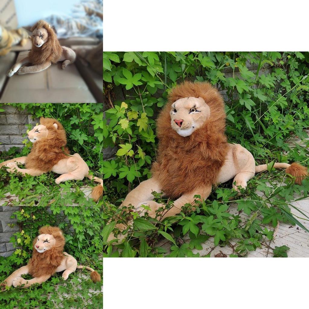 Vivid Lion Plush Soft Cuddly Huge Stuffed Animal Delightful Jungle Doll For Kids