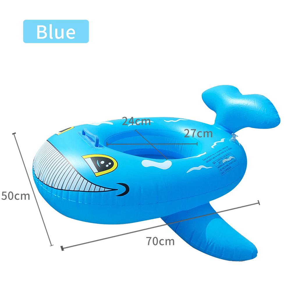 Inflatable Whale Baby Swim Seat, Cartoon Water Toy for Kids with Handle, Summer Beach Float