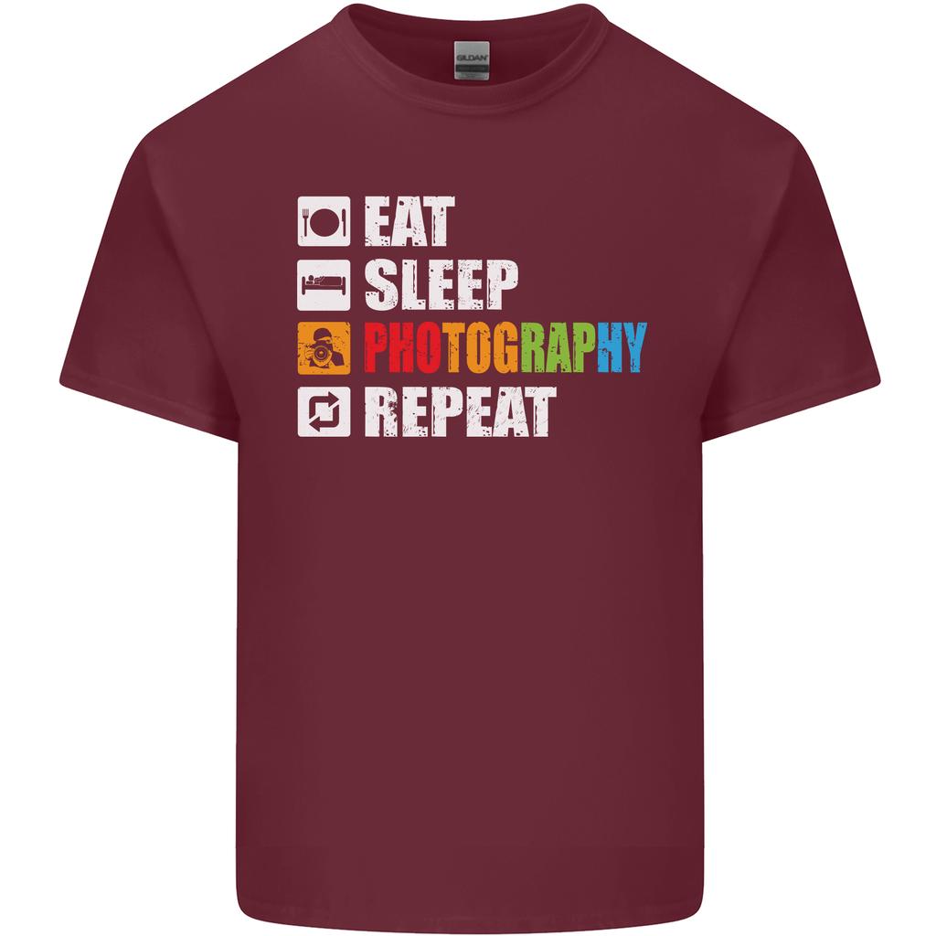 Photography Eat Sleep Photographer Funny Unisexs Light Cotton TShirt