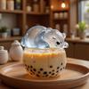 Sleeping Bear Silicone Mold, Mousse Cake Pudding Ice Cream DIY Chocolate Candy Jelly Soap Bakeware, BPA Free Non-Stick