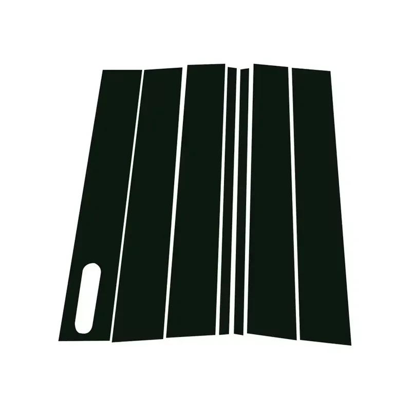 For Ford Explorer 2002-2010 Piano Black B C Pillar Stickers, Easy Tall PC Window Trim Anti-Scratch Exterior Styling Parts