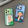 Cool and Handsome Girl Is Suitable for Apple 11Promax Mobile Phone Case 11 Large Hole 11 Anti-drop 11PRO Symphony Women's Trendy Brand