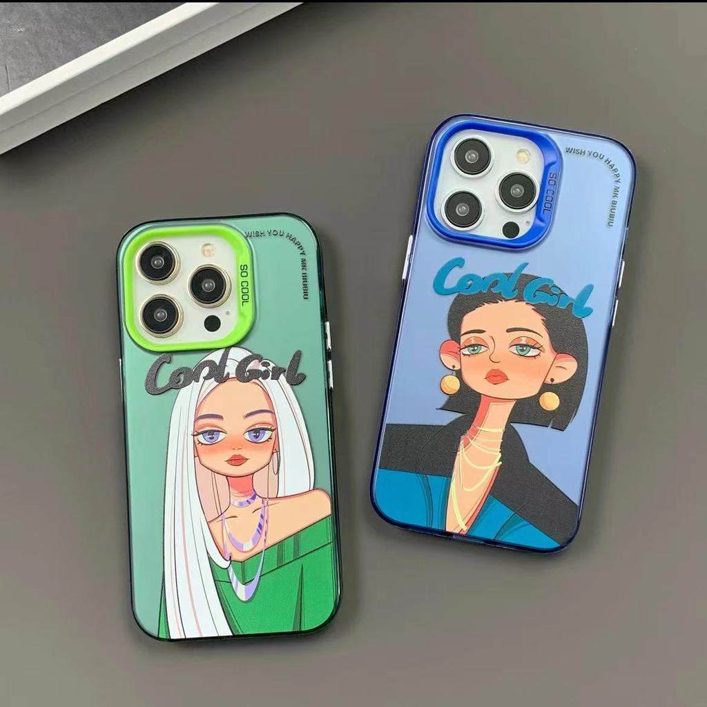 Cool and Handsome Girl Is Suitable for Apple 11Promax Mobile Phone Case 11 Large Hole 11 Anti-drop 11PRO Symphony Women's Trendy Brand