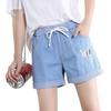 Women's Summer Cowboy Shorts Students Korean Edition Elastic High Waist Loose Casual Hot Pants
