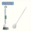 2pcs Heavy-Duty Dish Cleaning Brush Set with Detergent Dispenser - Rotating Scrubber & 2 Long Reach 90° Cup Brushe